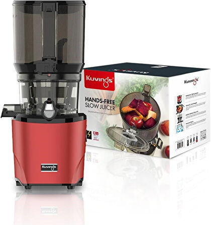 Kuvings AUTO10 Hands-Free Yavaş Sıkım Slow Juicer Meyve Sıkacağı Kırmızı