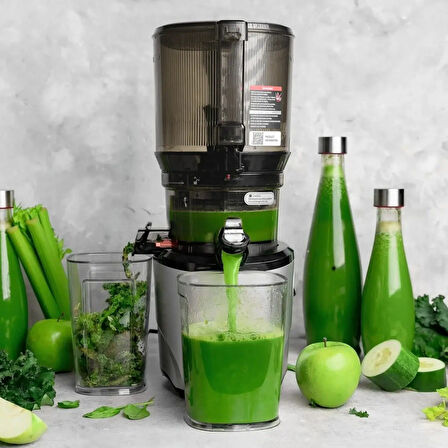 Kuvings AUTO10 Hands-Free Yavaş Sıkım Slow Juicer Meyve Sıkacağı Gri