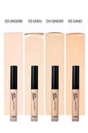 Uzun Süre Kalıcı, Pürüzsüz Dokuya Sahip Concealer Clio Kill Cover Liquid Concealer (02 Lingerie)