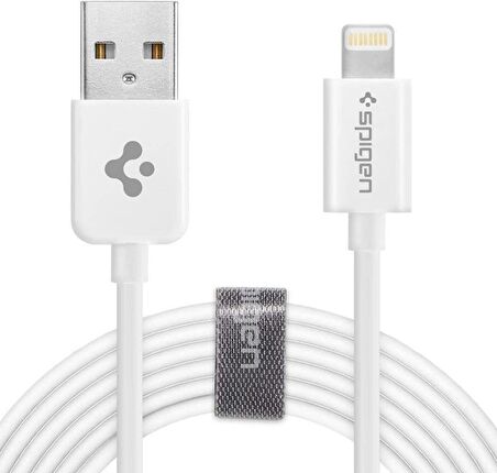 Spigen Essential Apple Lightning Şarj ve Data Kablo (2 Metre) MFI Lisanslı Made For Apple C20LS-000CB24457