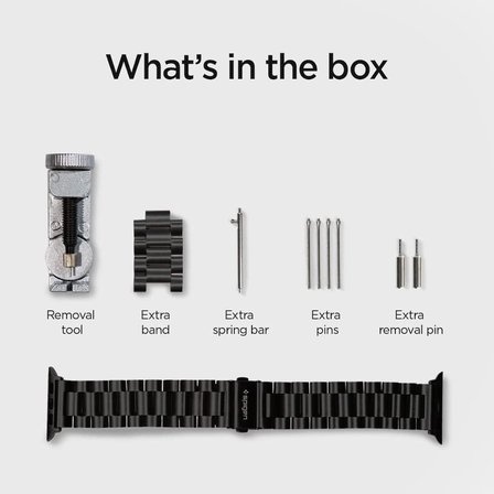 Spigen Apple Watch 44mm / 42mm (Seri 1/2/3/4/5/6/SE ile Uyumlu) Kayış Modern Fit Black - 062MP25403 Outlet