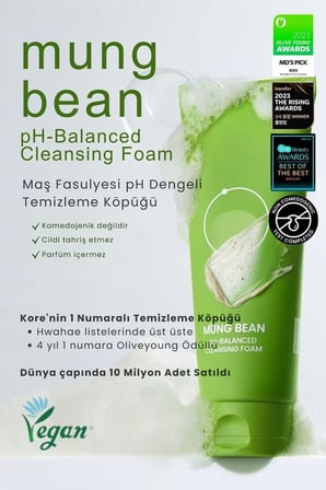 Beplain Mung Bean pH Dengeli Makyaj Temizleme Köpüğü 160ml
