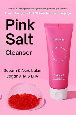 Beplain Pink Salt AHA BHA Yüz Temizleme Köpüğü 120 ml
