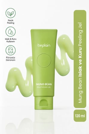 Beplain Mung Bean Yüz Peeling Jel Islak ve Kuru Kullanım 120 ml