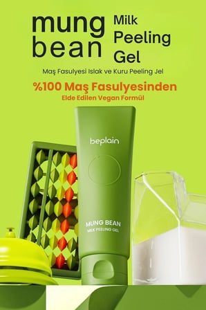 Beplain Mung Bean Yüz Peeling Jel Islak ve Kuru Kullanım 120 ml