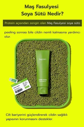 Beplain Mung Bean Yüz Peeling Jel Islak ve Kuru Kullanım 120 ml
