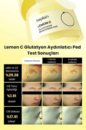 Beplain Lemon C Glutathione Aydınlatıcı Ped 70 Adet Cilt Beyazlatıcı