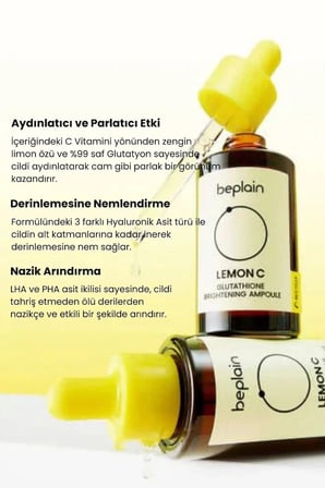Beplain Lemon C Glutathione Aydınlatıcı Yüz Serumu 30 ml