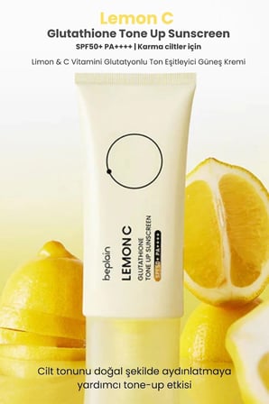 Beplain Lemon C Glutathione Tone-Up Güneş Kremi SPF50+ PA++++ 50 ml
