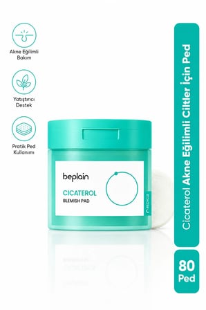 Beplain Cicaterol Akne Eğilimli Ciltler İçin Yatıştırıcı Ped 80 Adet