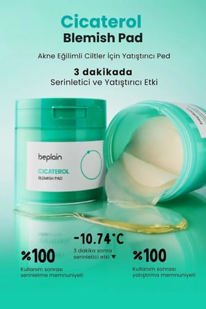 Beplain Cicaterol Akne Eğilimli Ciltler İçin Yatıştırıcı Ped 80 Adet