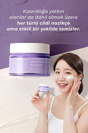 Gentle Purifying Mud Mask Canlandırıcı Ve Arındırıcı Kil Maskesi 8 Tip Peptid ve Bakuchiol Kore 60ml