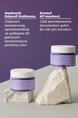 Gentle Purifying Mud Mask Canlandırıcı Ve Arındırıcı Kil Maskesi 8 Tip Peptid ve Bakuchiol Kore 60ml