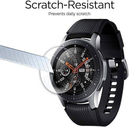 Spigen Samsung Galaxy Watch (46mm) ile Uyumlu Cam Ekran Koruyucu GLAS.tR SLIM (3 Adet) ile Uyumlu - OUTLET