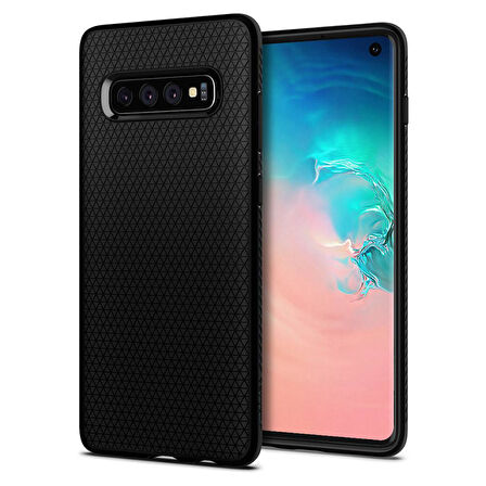 Spigen Galaxy S10 ile Uyumlu Kılıf Liquid Air Matte Black