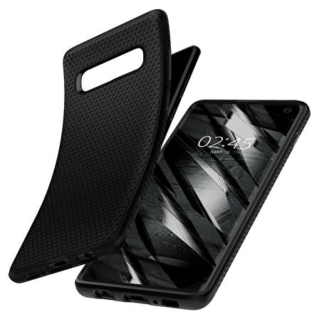 Spigen Galaxy S10 ile Uyumlu Kılıf Liquid Air Matte Black
