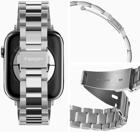 Spigen Apple Watch 42mm Seri 12/11/10 ile Uyumlu Kordon Kayış Band Modern Fit Silver - 061MP25943 - TEŞHİR
