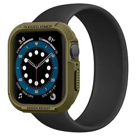 Apple Watch Seri (45MM / 44MM ) Uyumlu Kılıf, Spigen Rugged Armor