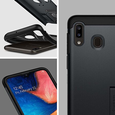 Spigen Galaxy M10s / A30 / A20 Kılıf Slim Armor Metal Slate