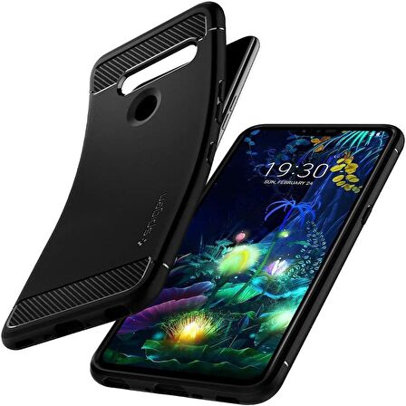 Spigen V50 ThinQ ile Uyumlu Kılıf Rugged Armor Black