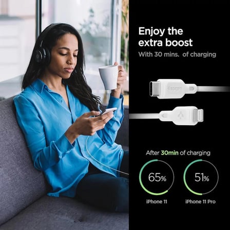 Spigen Durasync USB,C To Lightning Kablo 1 Metre 2 Adet 