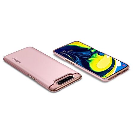 Spigen Galaxy A80 Kılıf Thin Fit Rose Gold