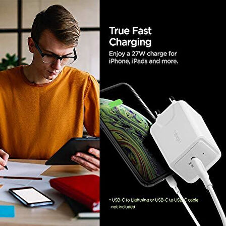 Spigen SteadiBoost F210 27 W Type-C Hızlı Şarj Adaptörü OUTLET