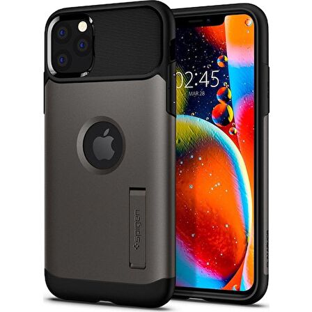 Spigen iPhone 11 Pro Kılıf Slim Armor Gunmetal