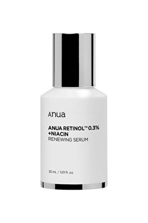 Retinol 0.3% + Niacin Renewing Serum - Kırışıklık, Leke Karşıtı 8 çeşit Peptit, Retinollü Serum 30ml