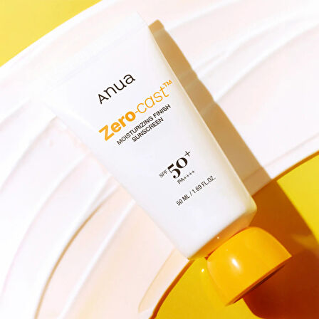 Anua - Zero-Cast Moisturizing Finish Sunscreen(Suya Dayanıklı Güneş Kremi)