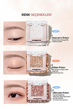 Topaklanmayan El Yapımı Holografik Simli Far Modern Shadow Glitter Prism (No.3 Ultimate Prism)