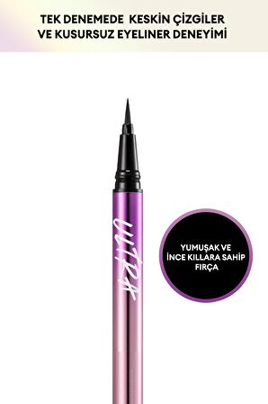 Su , Ter ve Yağa Dayanıklı , 48 Saate Kadar Kalıcı Eyeliner Ultra Powerproof Thin Pen Liner (Black)