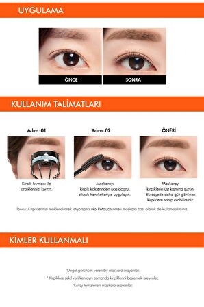 Keratin ve Kolajen İçeren  Besleyici Şeffaf Maskara No Retouch Lash Correcting Mascara