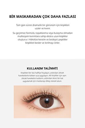 Kıvırma Özelliğine Sahip Maskara A'PIEU Born To Be Madproof Lengthening&Curling Mascara (Lv.2) (No.0