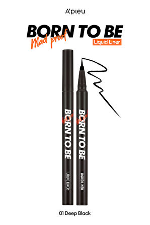 Uzun Süre Kalıcı, Suya Dayanıklı, Likit Eyeliner Born To Be Madproof Liquid Liner (01)