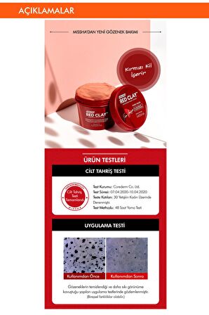 Gözenekli Ciltler İçin Amazon Kili Maskesi 110ML Amazon Red Clay Pore Mask