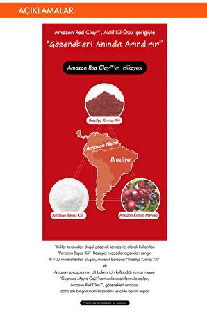 Gözenekli Ciltler İçin Amazon Kili Maskesi 110ML Amazon Red Clay Pore Mask