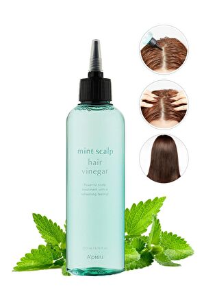 Nane Kompleksi İçeren Kepek Karşıtı  Saç Sirkesi 200ml Mint Scalp Hair Vinegar