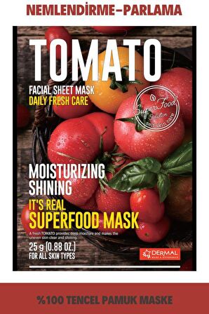 Dermal It's Real Super Gıda Domates Yüz Maskesi 25Gr