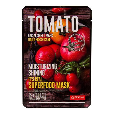 DERMAL 5 ADET Superfood Domates Maskesi I Parlaklık  ve Nem Veren
