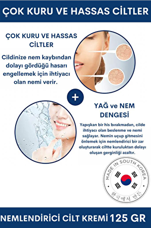 Dermal Facial Remedy Hassas ve Kuru Ciltler İçin Su Bazlı Yağsız Nemlendirici Yüz Bakım Kremi 125 gr