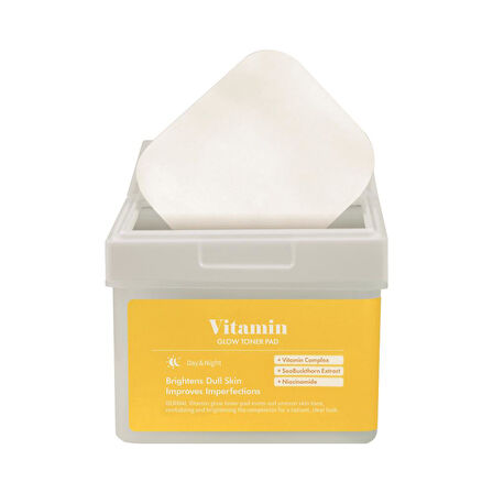 Dermal Vitamin Glow Toner Pad 120’li – Cilt Aydınlatıcı ve Vitamin Kompleksli Tonik Ped 180 ml