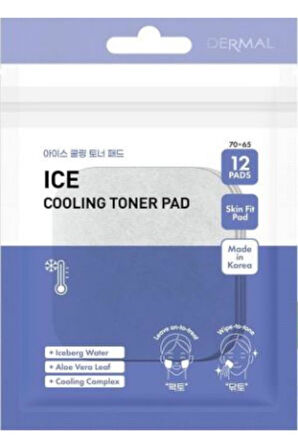 Dermal Ice Cooling Toner Pad 12 Adet