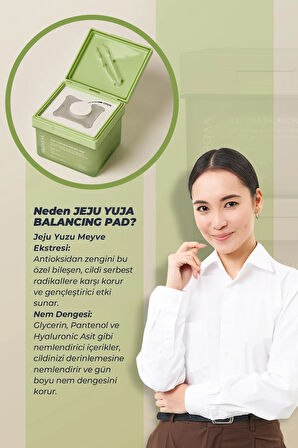 Jeju Yuja Cera Balancing Pad Cilt Dengeleyici Sıkılaştırıcı Tonik Ped Zınc Pca Pha Kore 120pcs