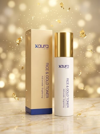 XAura Rice & Gold Toner Pirinç Özü ve 24K Altın Parçacıklı Aydınlatıcı Yüz Toniği 150 ml