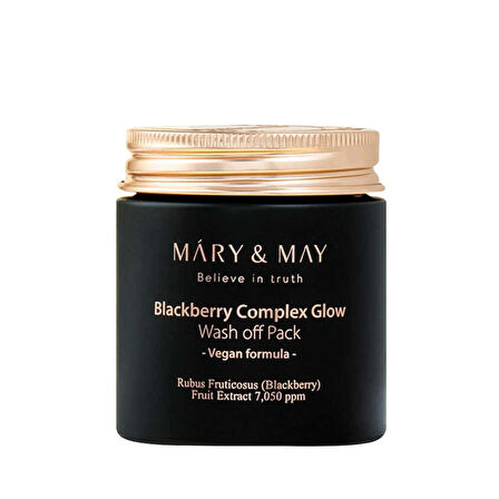 Mary and May Blackburry Complex Glow Wash off Pack Nemlendirici ve Aydınlatıcı Cilt Bakım Maskesi 125g