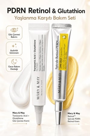 Mary&May PDRN Retinol ve Tranexamic Acid Glutathione Cilt Bakım Seti