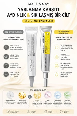 Mary&May PDRN Retinol ve Tranexamic Acid Glutathione Cilt Bakım Seti