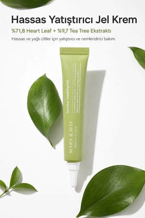 Mary&May Sensitive Soothing Gel Cream Yüz Nemlendirici 12 gr Hassas ve Yağlı Ciltler İçin