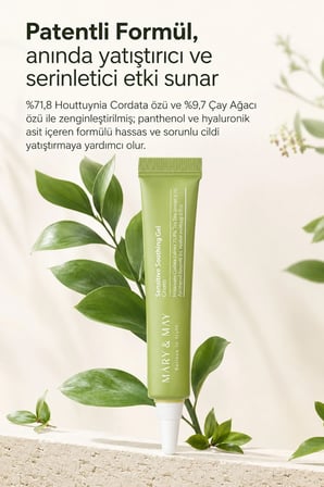 Mary&May Sensitive Soothing Gel Cream Yüz Nemlendirici 12 gr Hassas ve Yağlı Ciltler İçin